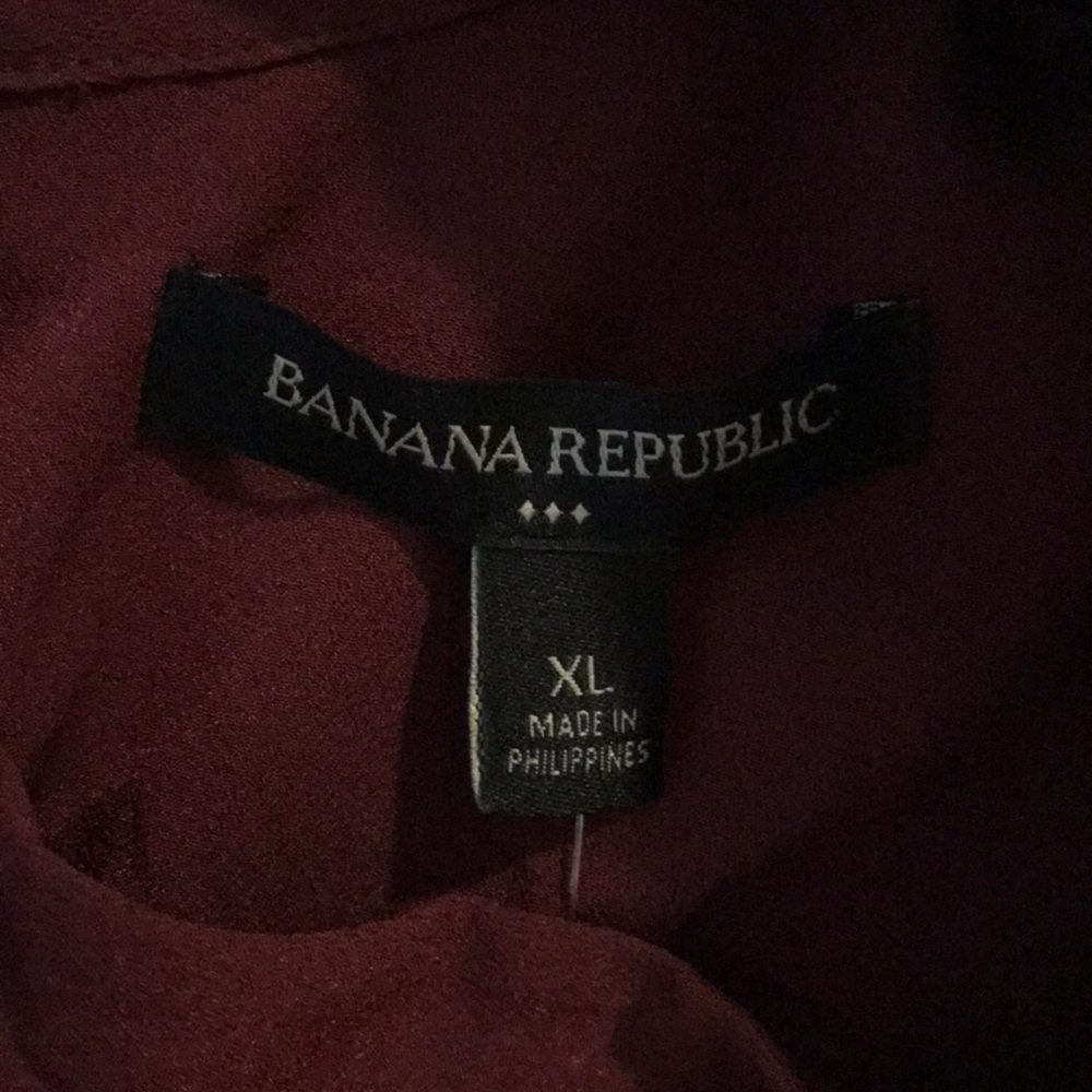 Banana Republic Sleeveless High-Neck Faux Cape Blouse Size X-Large NWT - Picture 4 of 6